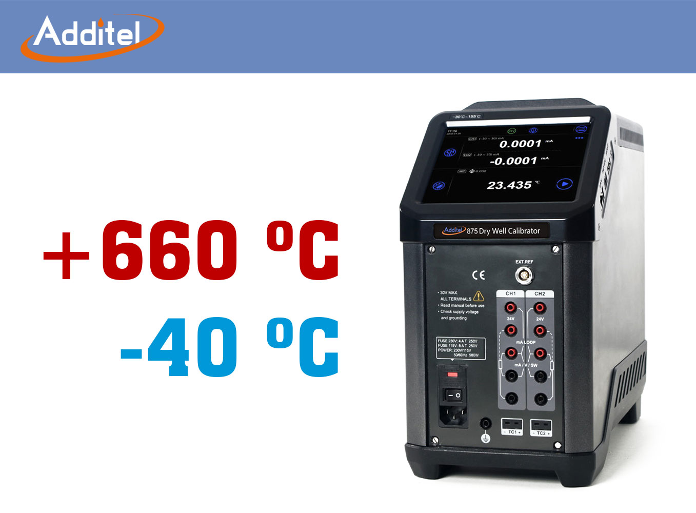 Prevádzkové suché teplotné piecky Additel 875