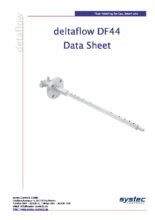 Katalogový list deltaflow DF44 - deltaflow – priemerovacia Pitotova trubica na meranie prietoku pary, plynu a kvapalín
