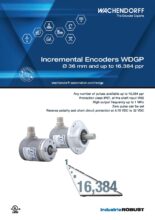 Předprogramované inkrementální enkodéry WDGP ... s volitelným počtem pulzů na otáčku - Inkrementální enkodéry WDG, WDGI a WDGP s dutou hřídelí