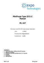 Manuál – MiniPurge Type Z(Y) – LC Velikost 1, 2 & 3 (ML447) - MiniPurge